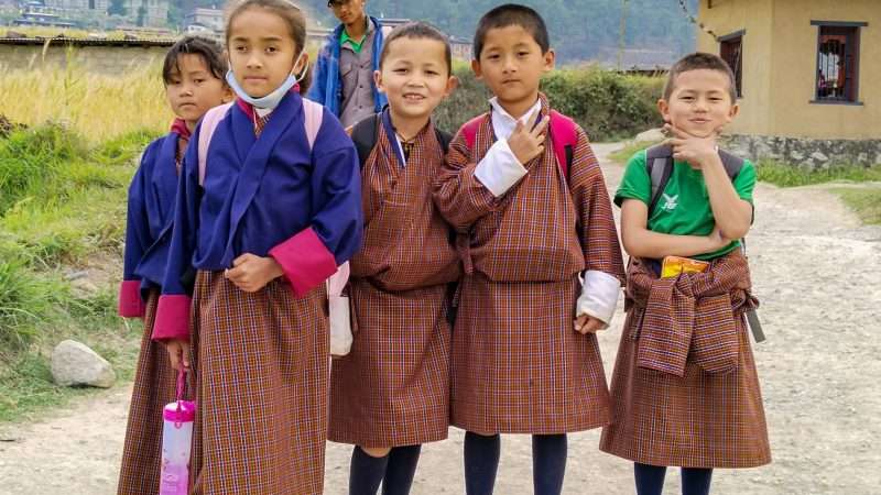 School children in Bhutan