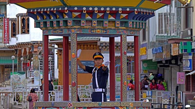 No traffic lights in Bhutan