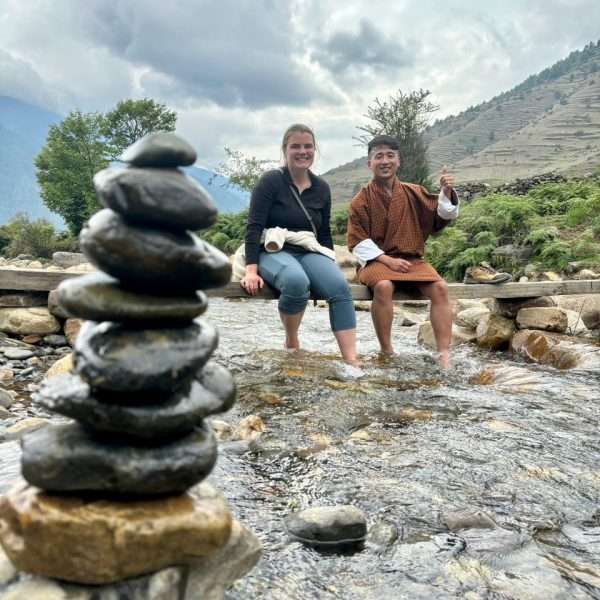 Female Solo travelers from Netherland at Phobjikha valley