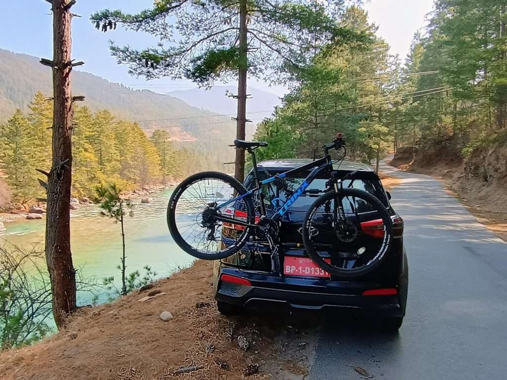 Cycyling through Bumthang valley