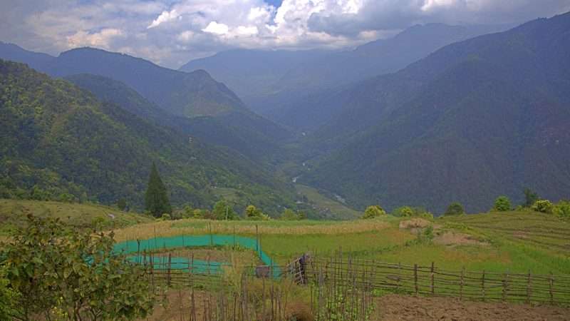 View from the trailhead to Kabji Hoka Tsho