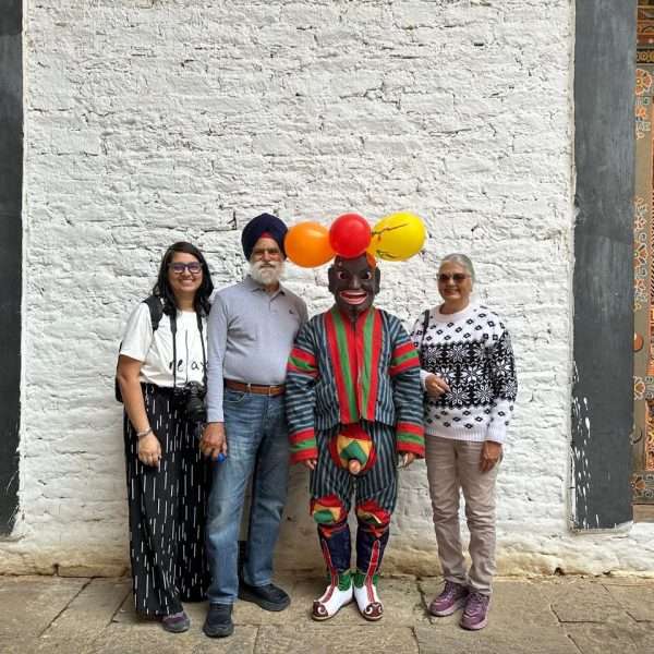 Family from United States of America at Punakha Festival